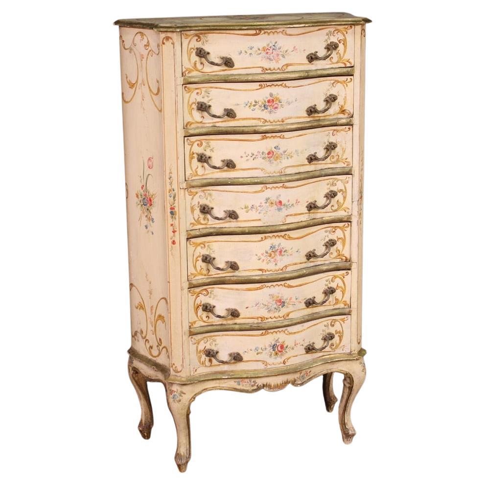 venezianische Kommode aus lackiertem und bemaltem Holz des 20. Jahrhunderts, 1960