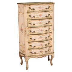 cómoda veneciana de madera lacada y pintada del siglo XX, 1960