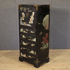 20th Century Lacquered Chinoiserie Wood French Chest of Drawers, 1960