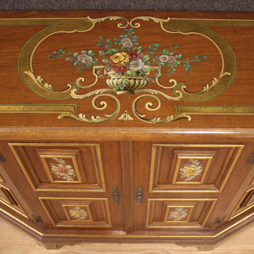 20th Century Lacquered, Gilded and Hand Painted Wood Italian Sideboard, 1970 6