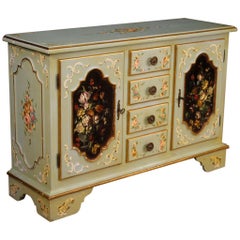 20th Century Lacquered, Gilt and Painted Wood Italian Sideboard, 1960