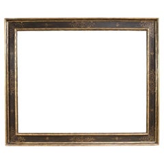 20th Century Lacquered, Gold and Painted Wood Tuscan Frame, 1950