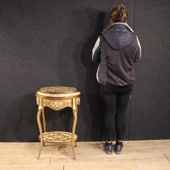 20th Century Lacquered, Gold and Painted Wood Tuscan Side Table, 1950s