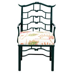 20th Century Lacquered Pagoda Armchair