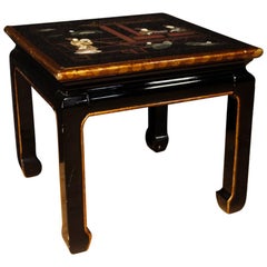 20th Century Lacquered, Painted and Gilded Chinoiserie Wood French Coffee Table