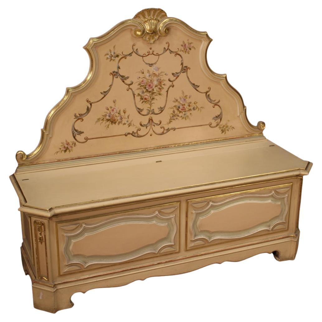 20th Century Lacquered, Painted and Gilded Wood Venetian Chest, 1980
