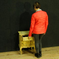 20th Century Lacquered, Painted and Gilded Wood Venetian Night Stand, 1960