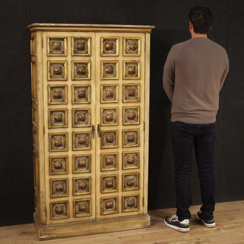 20th Century Lacquered Painted and Gilt Wood and Plaster Spanish Wardrobe, 1960 6