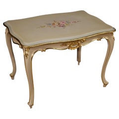 20th Century Lacquered Painted and Gilt Wood Italian Coffee Table, 1960