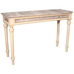 20th Century Lacquered Painted and Giltwood Italian Console Table, 1960