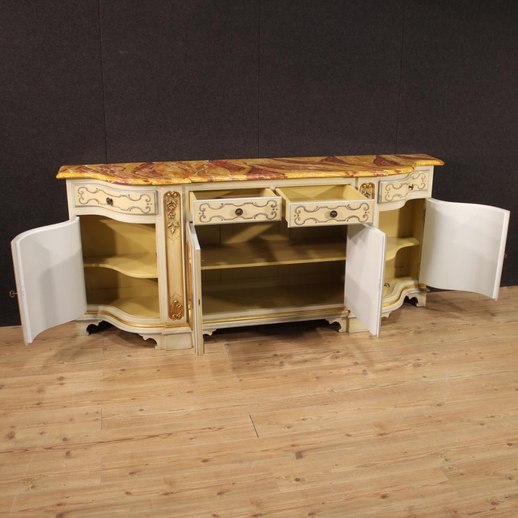 20th Century Lacquered Painted and Giltwood Italian Sideboard, 1960 2