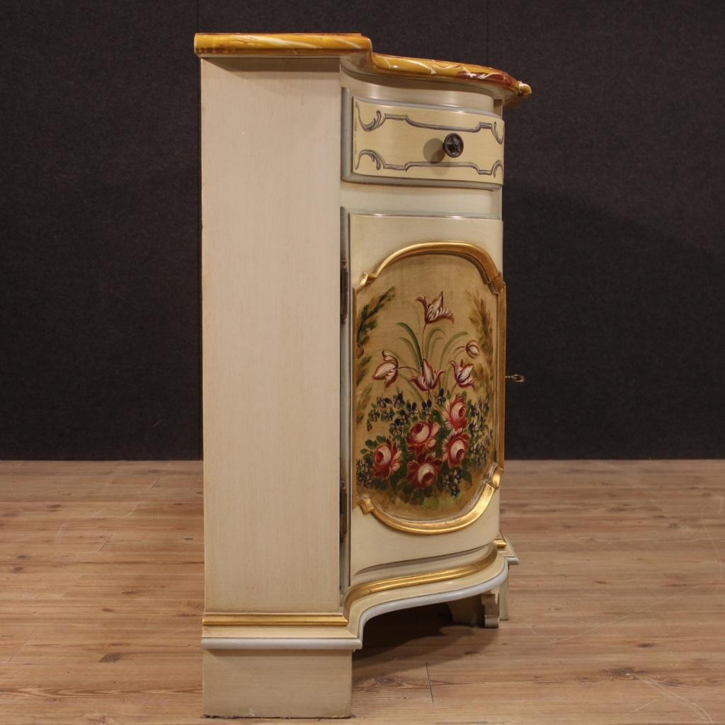 20th Century Lacquered Painted and Giltwood Italian Sideboard, 1960 5
