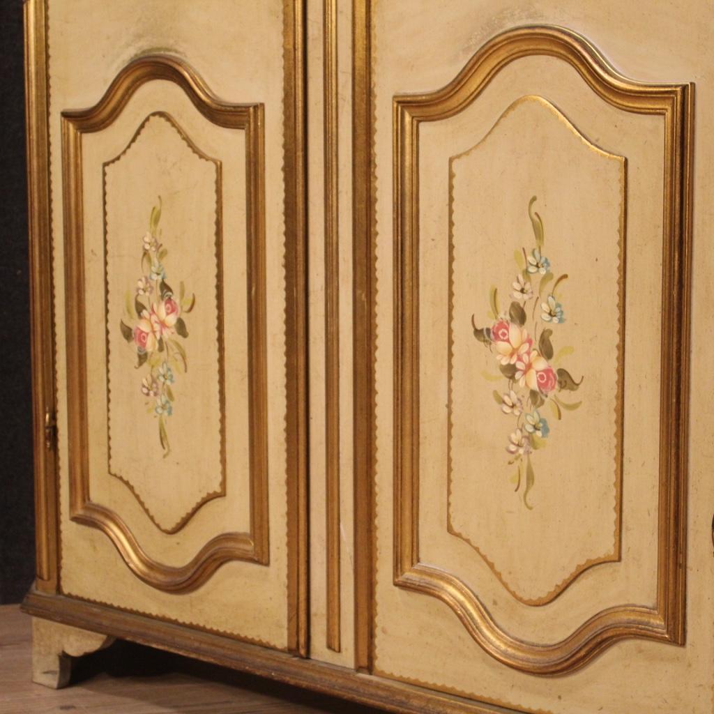 20th Century Lacquered Painted and Giltwood Italian Wardrobe, 1960 4