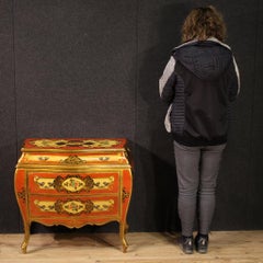 20th Century Lacquered Painted and Gilt Wood Tuscan Style Commode, 1960s