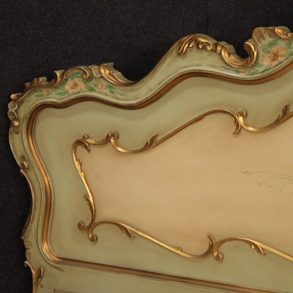 20th Century Lacquered Painted and Giltwood Venetian Bed, 1960 6