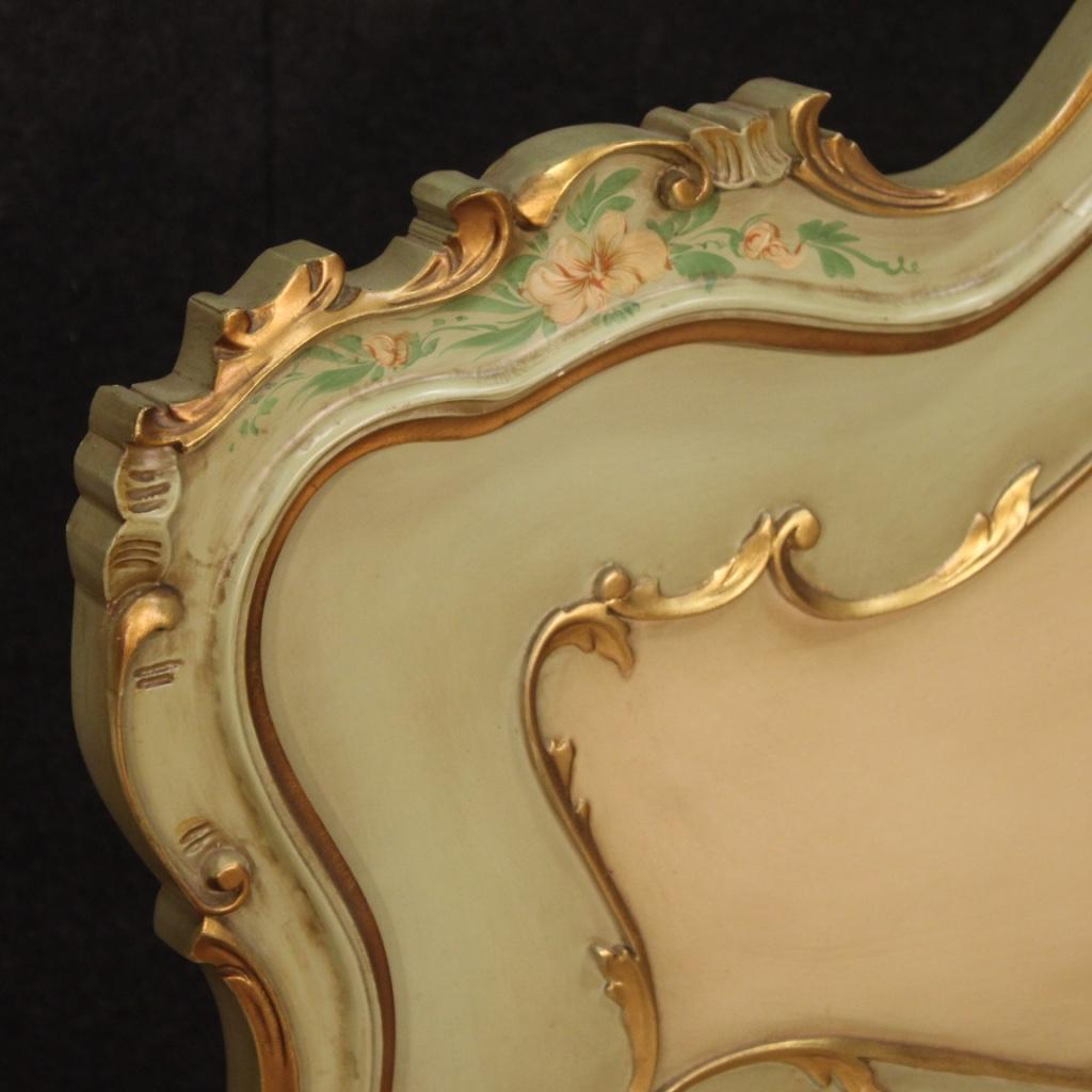 20th Century Lacquered Painted and Giltwood Venetian Bed, 1960 2