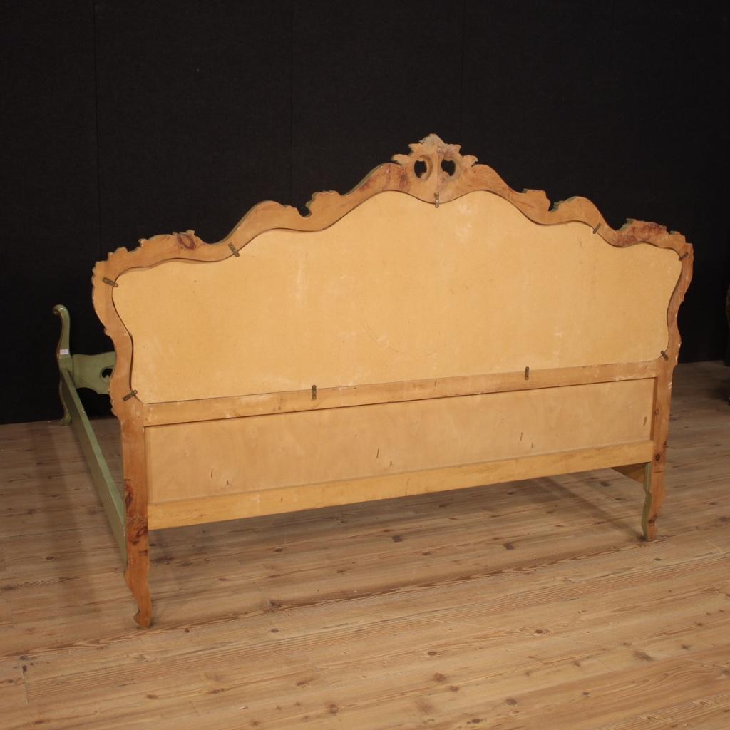 20th Century Lacquered Painted and Giltwood Venetian Bed, 1960 3