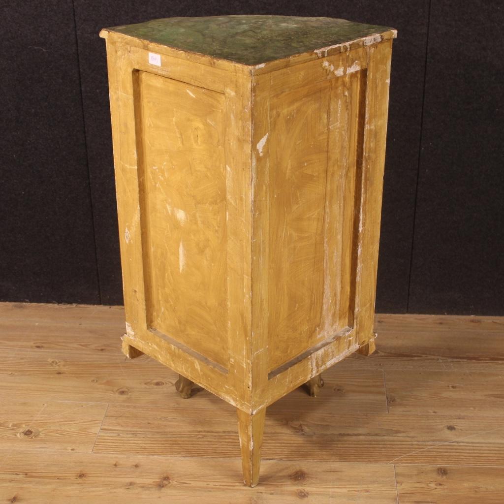 20th Century Lacquered Painted and Giltwood Venetian Corner Cupboard, 1950 4