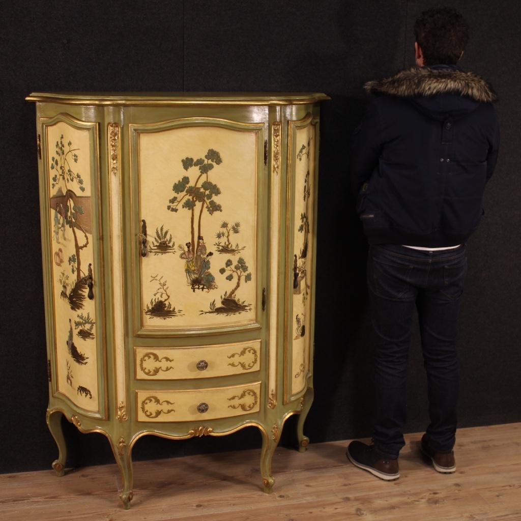 20th Century Lacquered Painted and Giltwood Venetian Cupboard, 1960 7