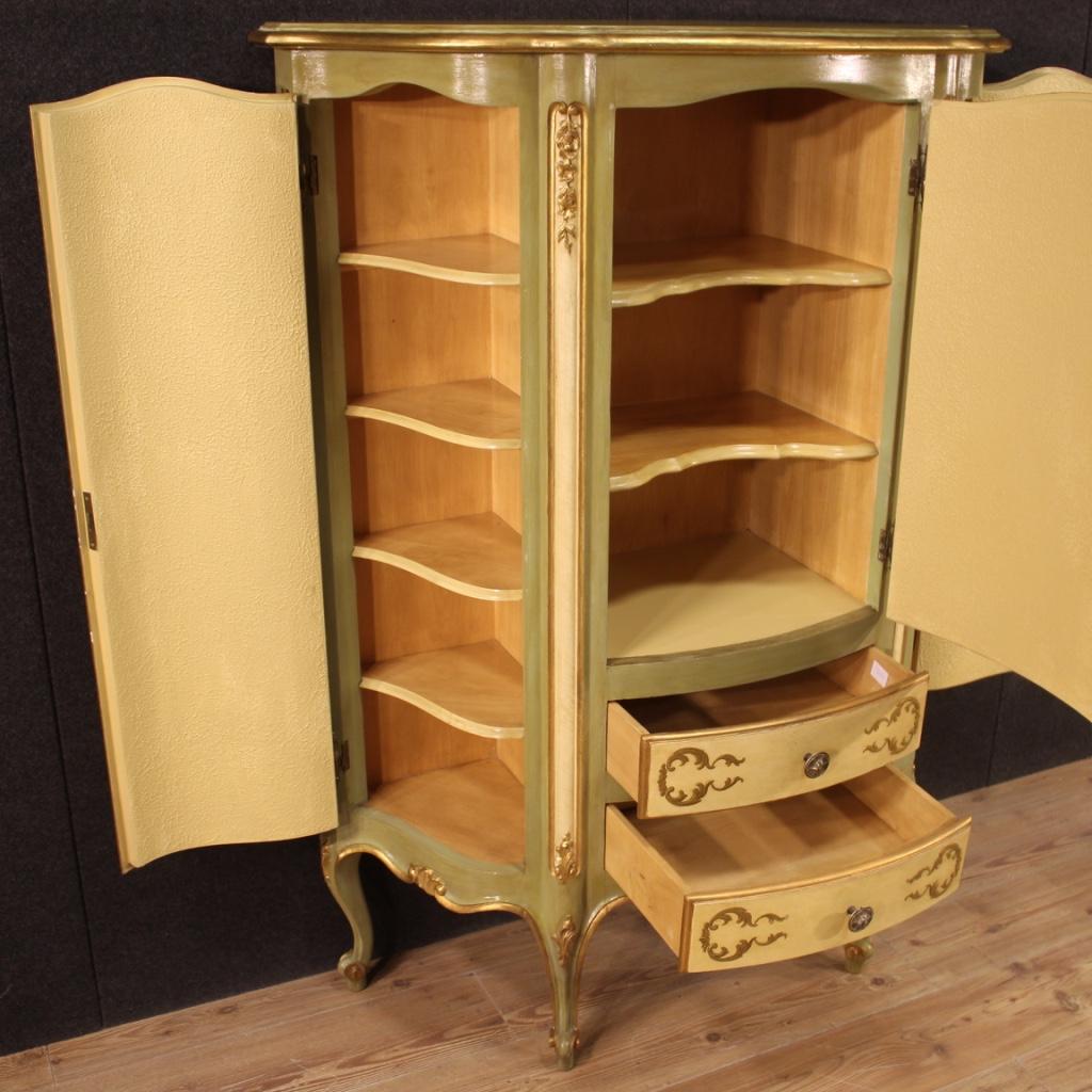 20th Century Lacquered Painted and Giltwood Venetian Cupboard, 1960 3