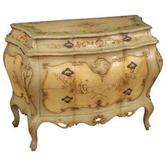 20th Century Lacquered Painted and Giltwood Venetian Dresser, 1960
