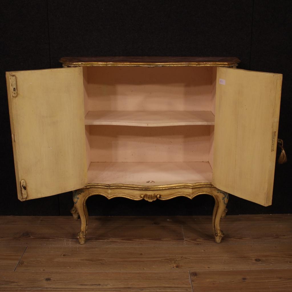 20th Century Lacquered Painted and Giltwood Venetian Sideboard, 1960 2