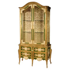 20th Century Lacquered, Painted and Gold Wood Florentine Vitrine, 1960s