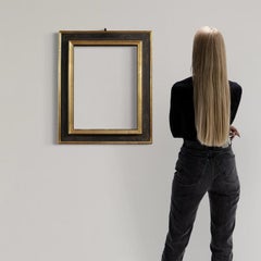 20th Century Lacquered, Painted and Gold Wood Tuscan Frame, 1960s