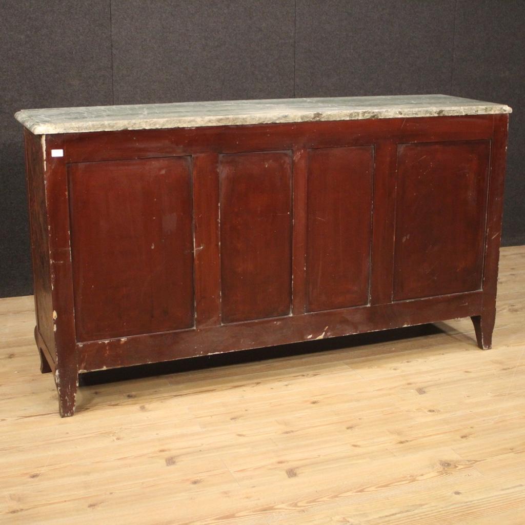 20th Century Lacquered Painted Chinoiserie Wood French Sideboard, 1950 7