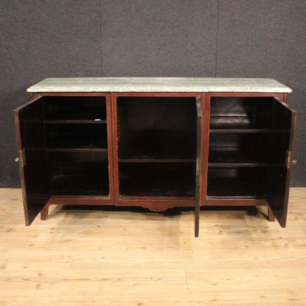 20th Century Lacquered Painted Chinoiserie Wood French Sideboard, 1950 2