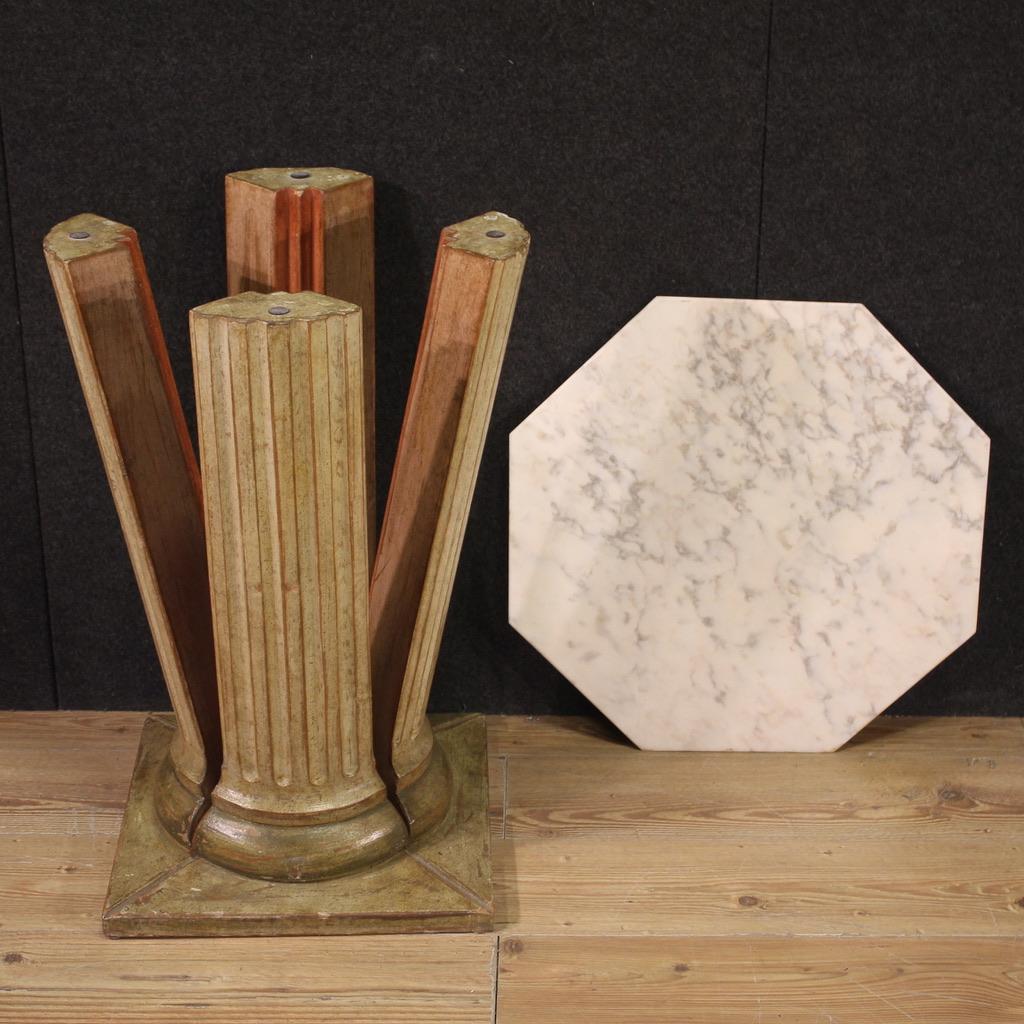 20th Century Lacquered Wood and Onyx Top Italian Side Table, 1970 in vendita 1