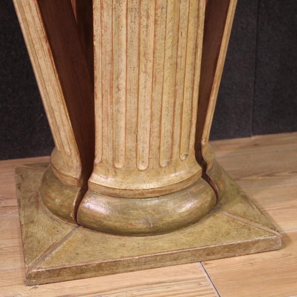 20th Century Lacquered Wood and Onyx Top Italian Side Table, 1970 in vendita 3