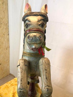 20th Century Lacquered Wood Carousel Horse