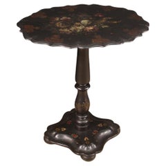 20th Century Lacquered Wood French Napoleon III Style Sail Side Table, 1930