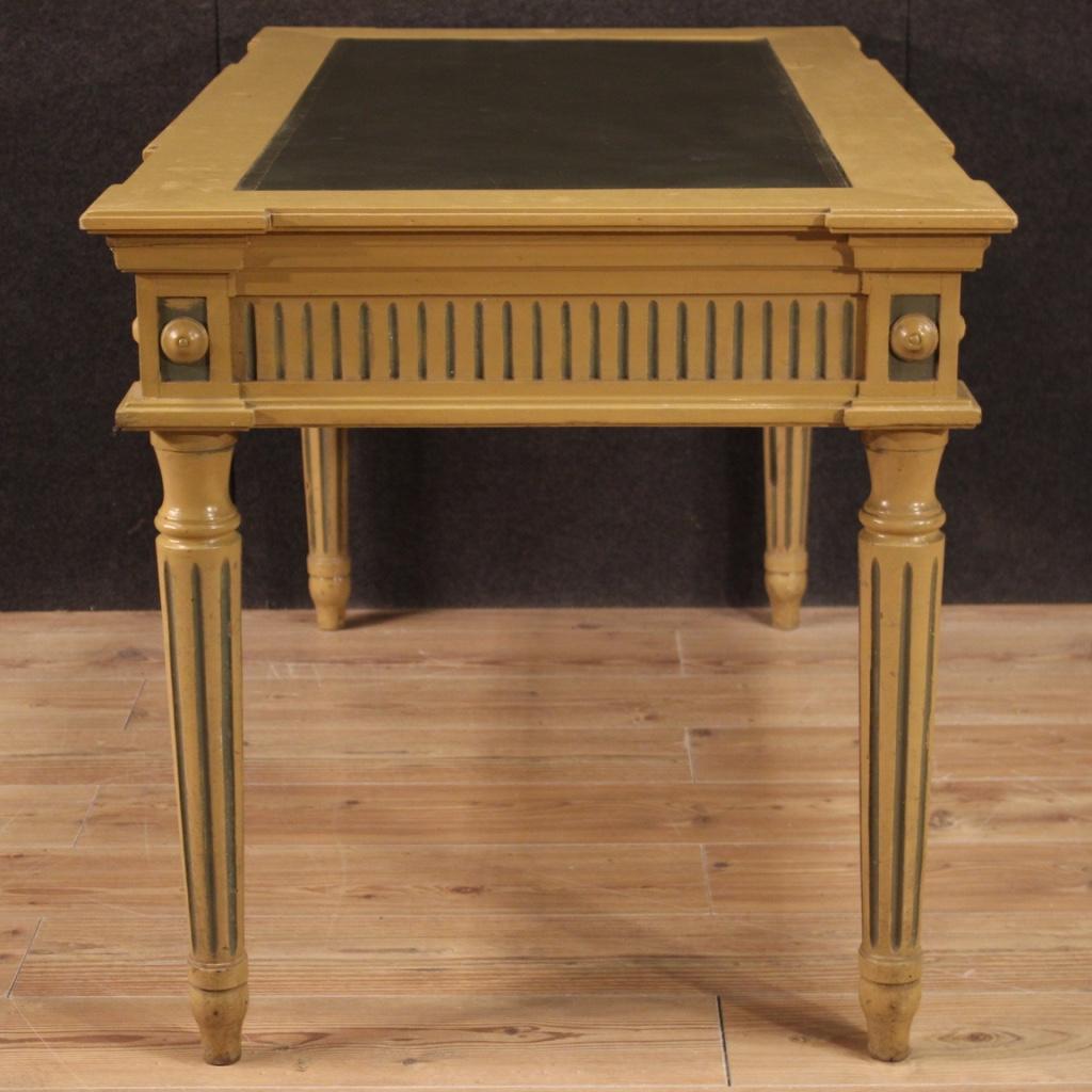 20th Century Lacquered Wood Italian Louis XVI Style Writing Desk, 1950 For Sale 5
