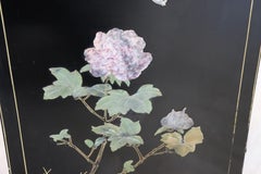 20th Century Lacquered Wood Small Cabinet with Chinoiserie Soapstone Decorations