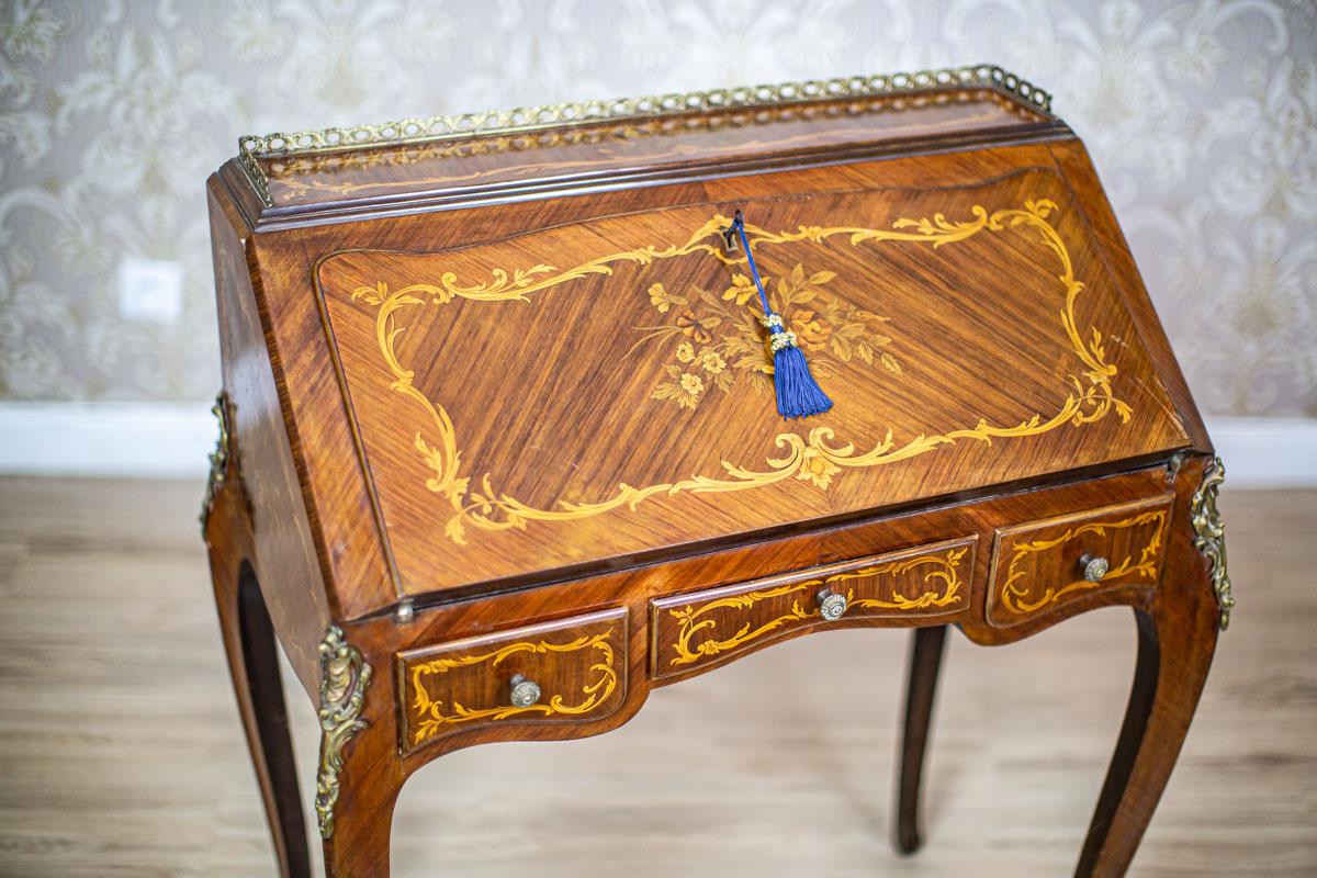 European 20th-Century Richy Inlaid Ladies Secretary Desk in the Louis XV Type