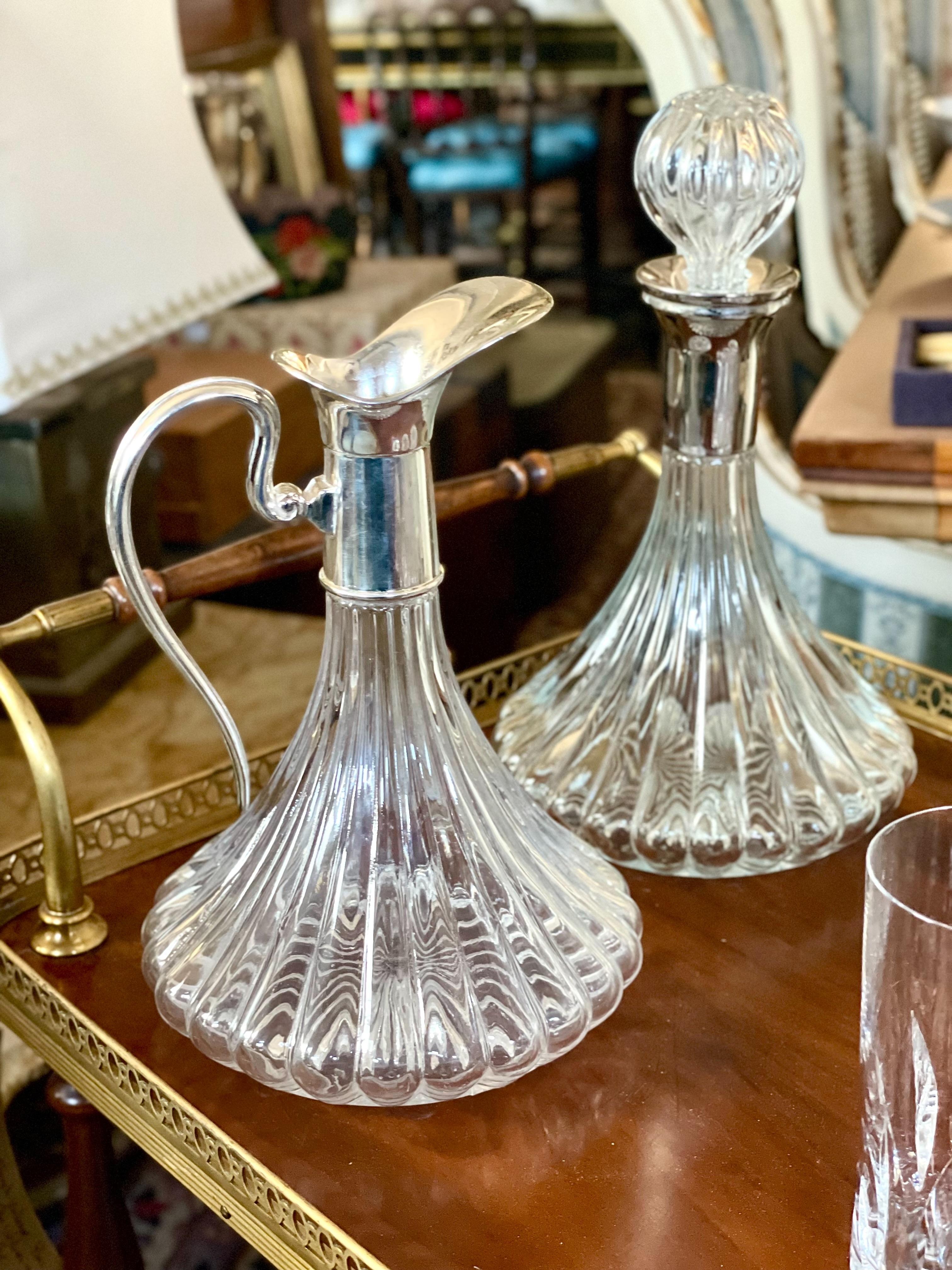 Decantador de cristal Lancel Paris del siglo XX en venta 2