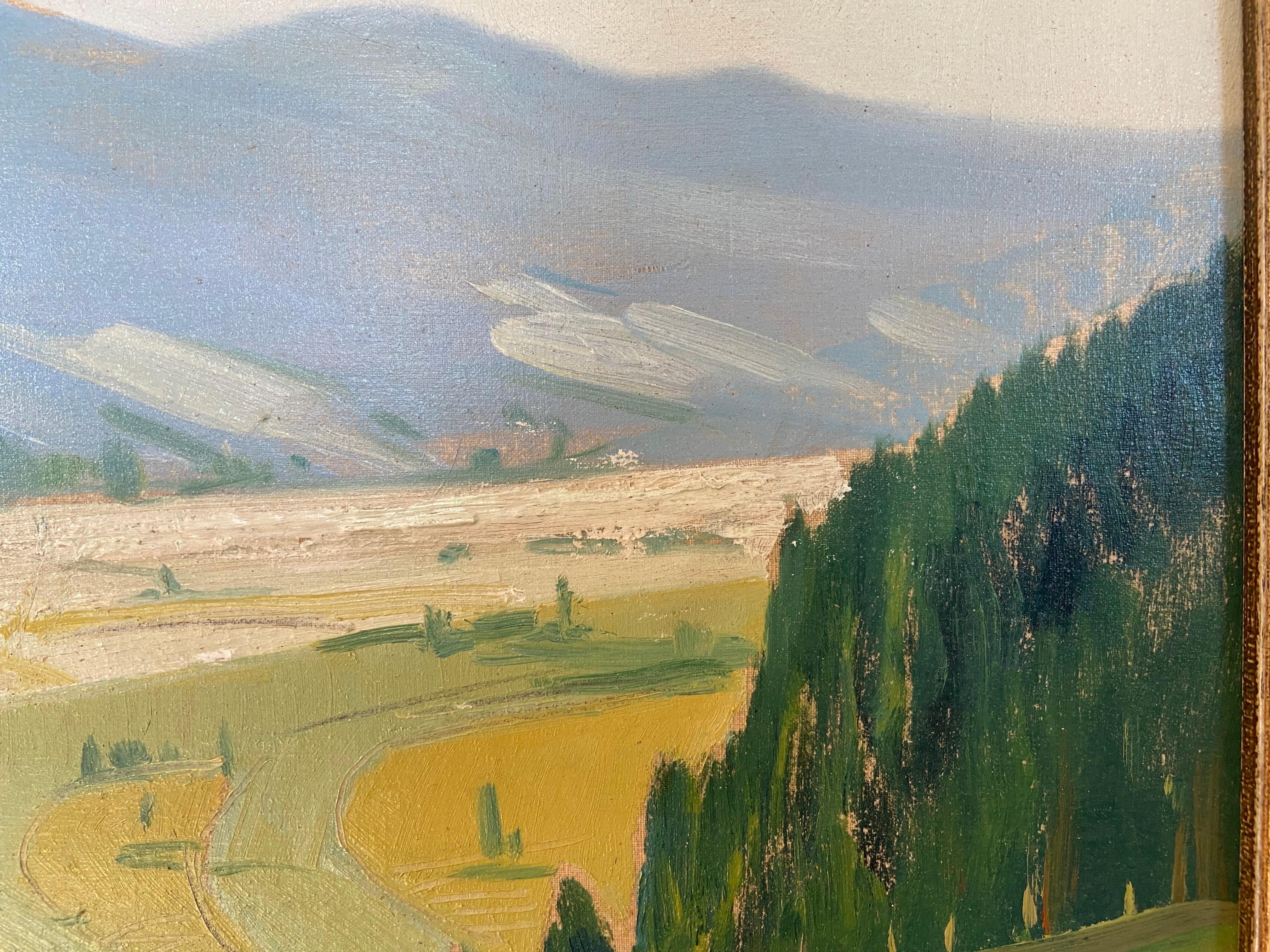 20th Century Landscape Oil on Canvas Signed by German Artist Ernst Meurer  For Sale 5