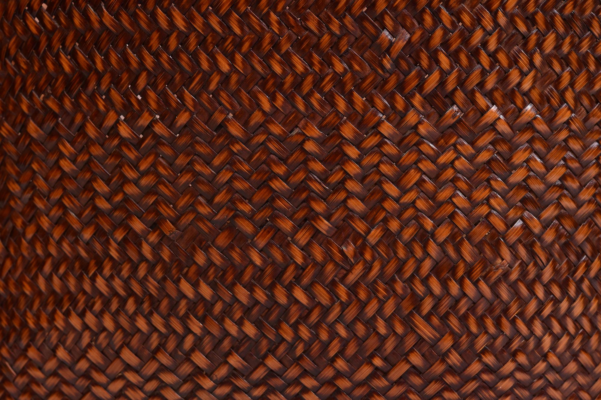 20th Century, Laos Bamboo Basket In Good Condition For Sale In Sampantawong, TH