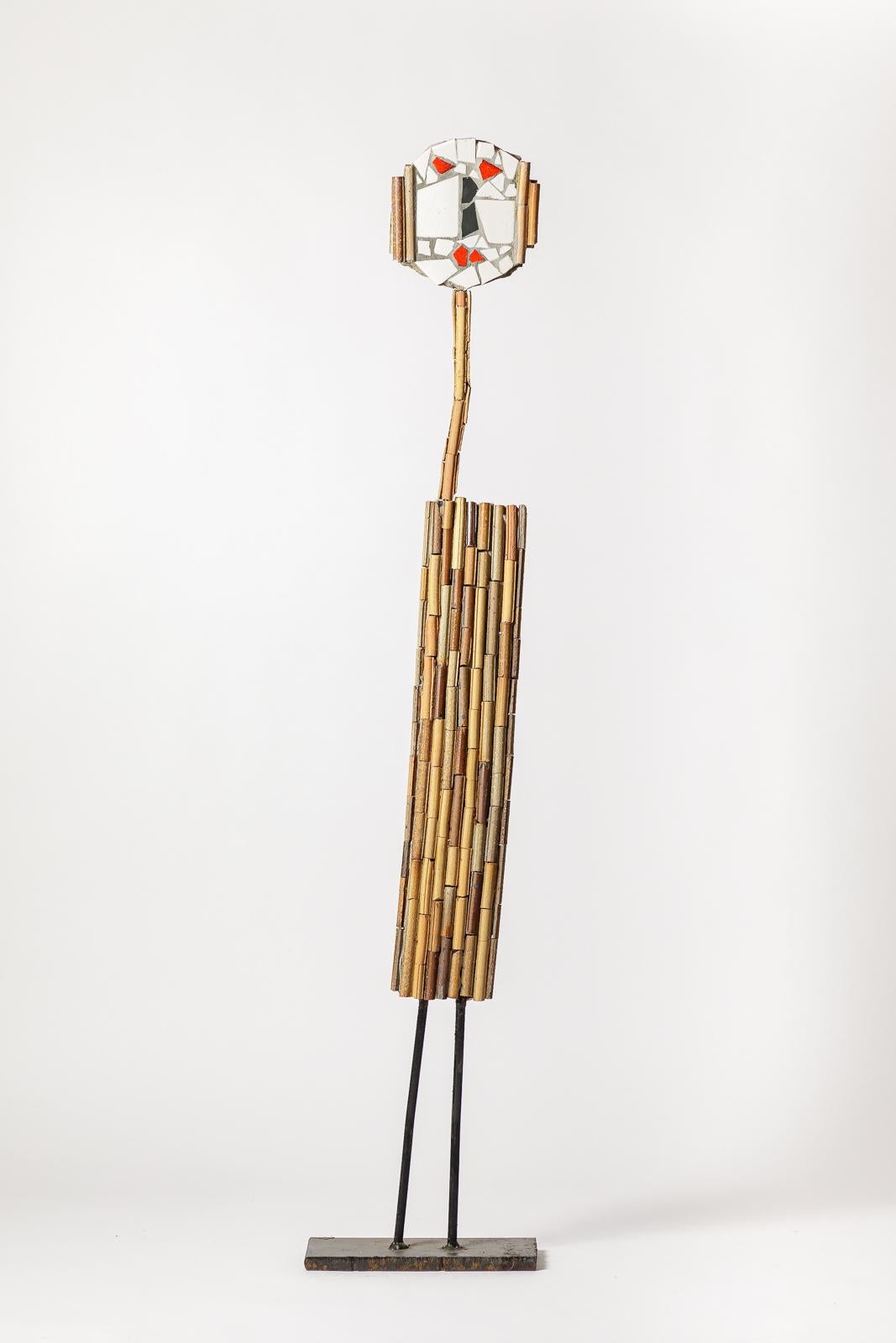 Jean Linard (1931-2010)

Large abstract figurative ceramic sculpture by Jean Linard

White and colored ceramic sculpture on black metal base

realised in La Borne

Signed LINARD

Circa 1980

Provenance : from the artist studio 

Height 122 cm
Large