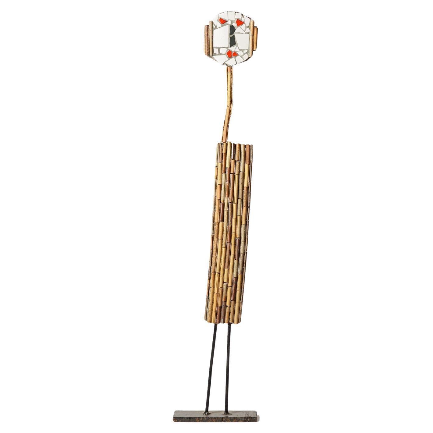 Grande sculpture figurative abstraite du 20e siècle de Jean Linard La Borne 122 cm