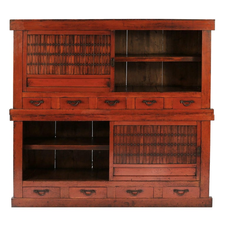 20th Century Large Antique Japanese Kitchen Tansu For Sale at 1stDibs