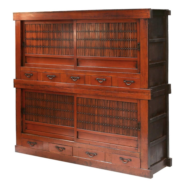 20th Century Large Antique Japanese Kitchen Tansu For Sale at 1stDibs