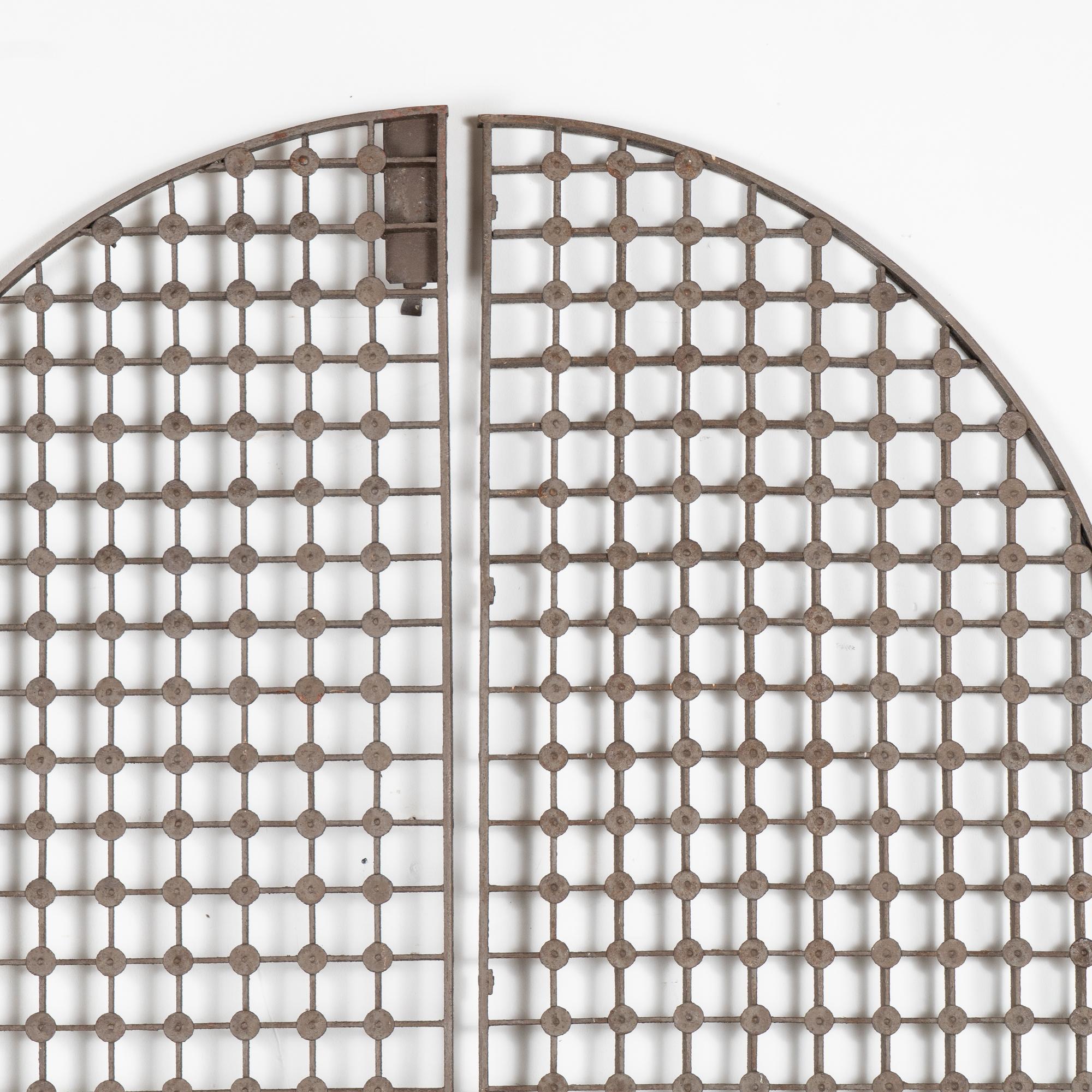 Medieval 20th Century Large Arched Iron Gate Doors, Hungary