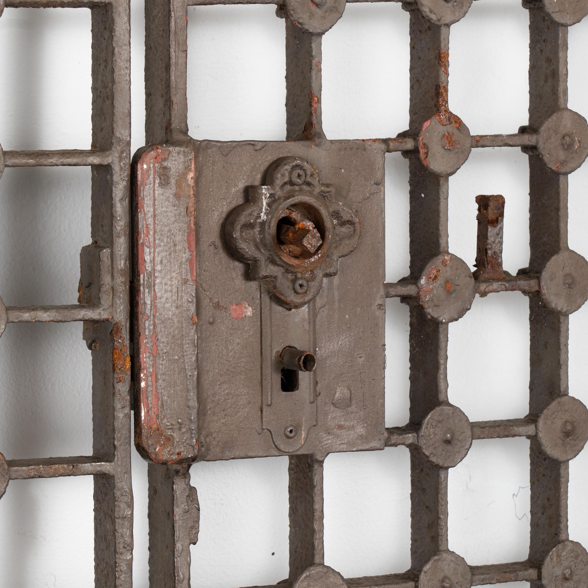 20th Century Large Arched Iron Gate Doors, Hungary 3