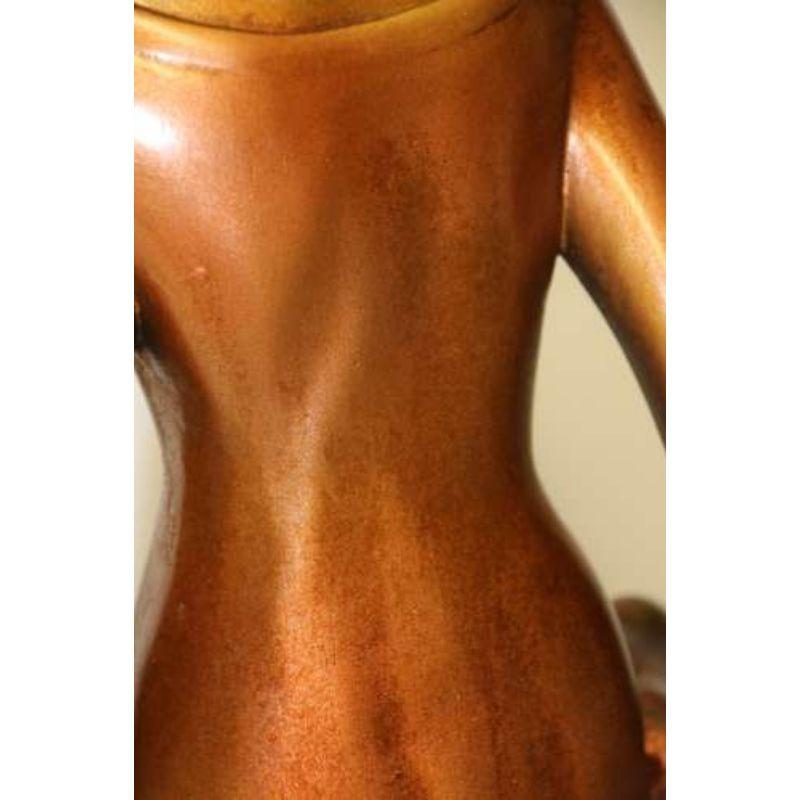 20th Century Large Art Deco Plaster and Cold Painted English Figure Group C 1930 13