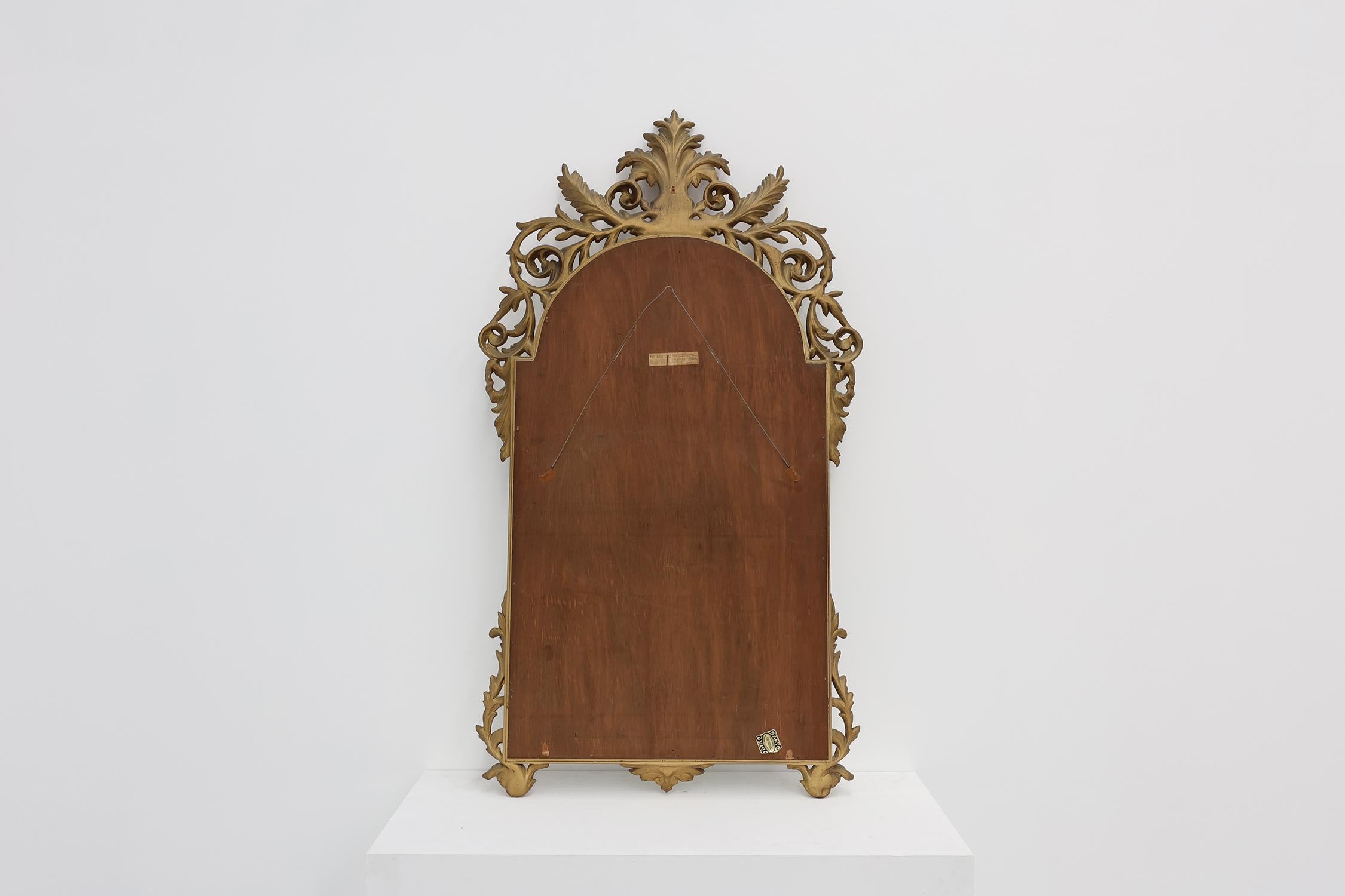 20ème siècle Grand miroir baroque doré par Deknudt, Belgique en vente 4
