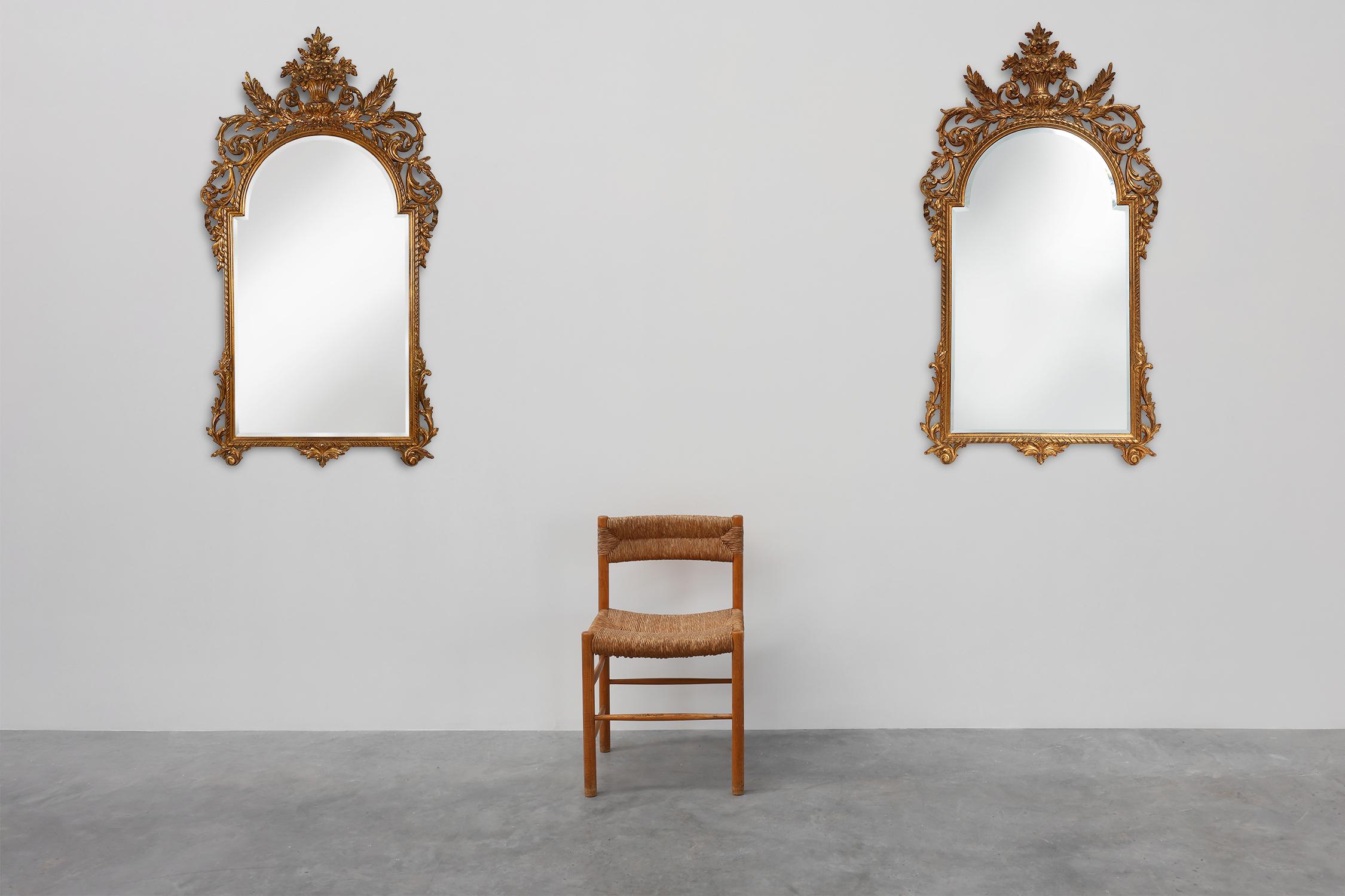 Belge 20ème siècle Grand miroir baroque doré par Deknudt, Belgique en vente
