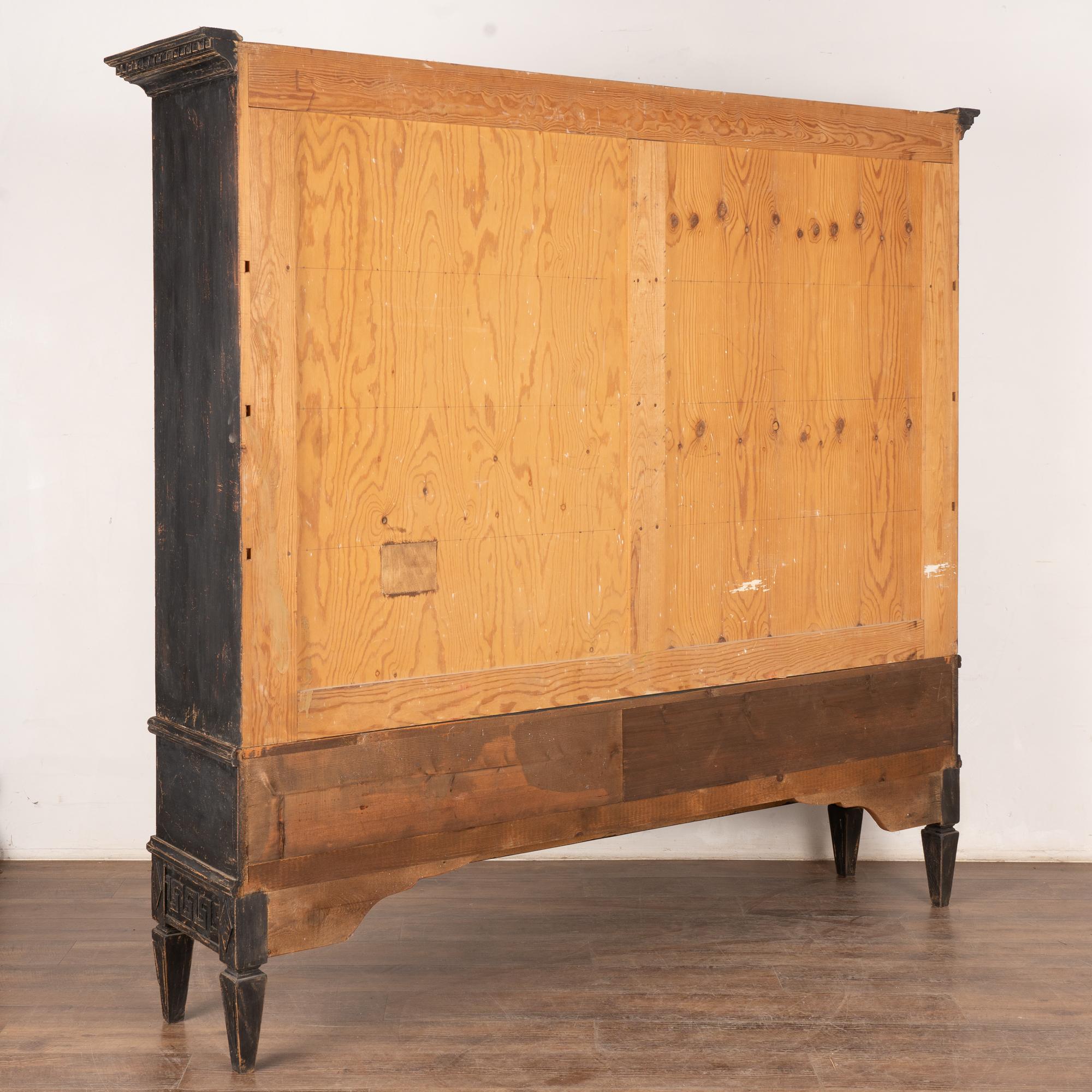 20th Century Large Black Bookcase Display Cabinet from Denmark For Sale 6